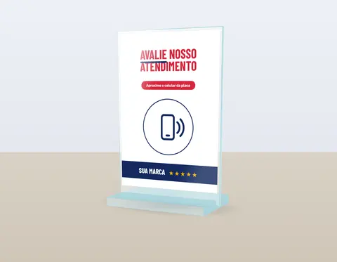 Ilustração da placa Balcão A6 só NFC