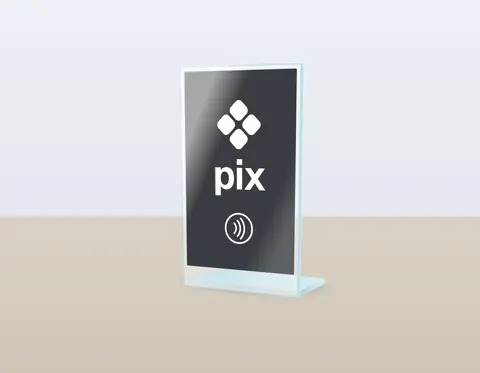 Ilustração da placa NFC em L · Pix grafite