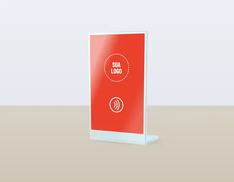 Ilustração da placa NFC em L · sua logo