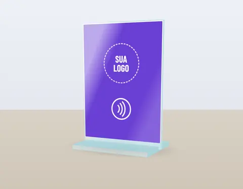 Ilustração da placa Destaque A5 · sua logo