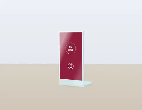 Ilustração da placa Mini em L · sua logo
